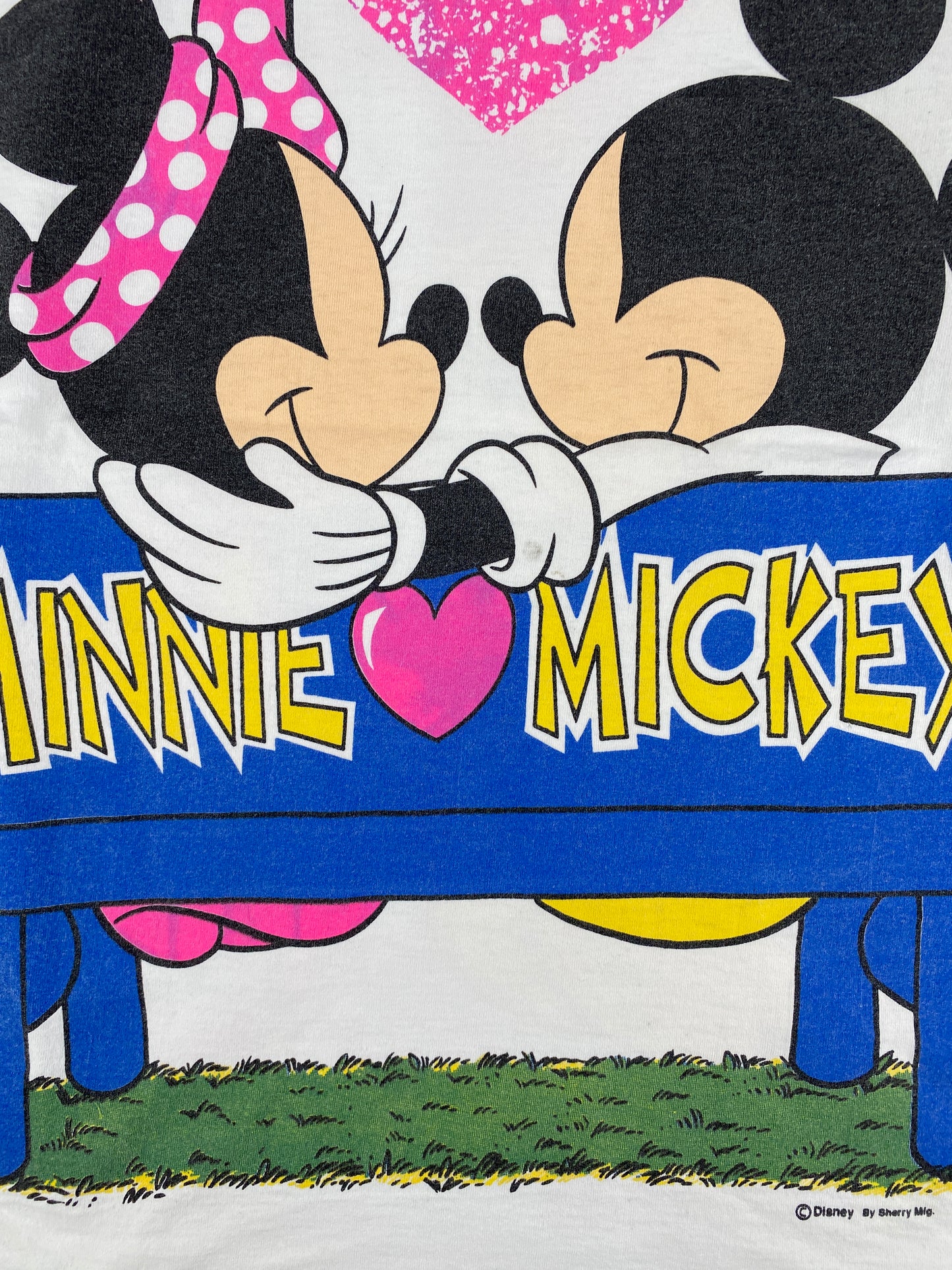90’s DISNEY MICKEY & MINNIE FLORIDA Made in USA Size XL Vintage T-Shirts / A5651