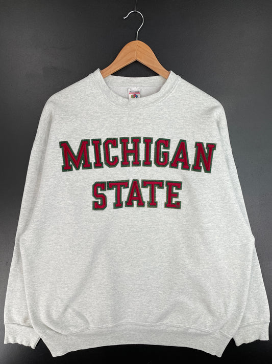 90's MICHIGAN STATE Made in USA Size XL Vintage College Sweat-Shirt / E4292S