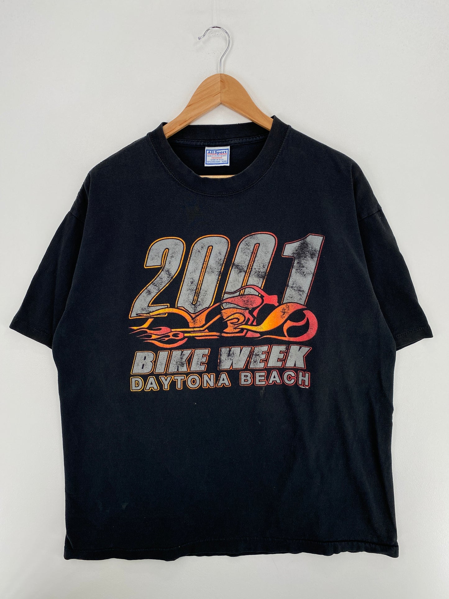 2001 BIKE WEEK Made in USA Size XL Vintage T-shirt / A6343