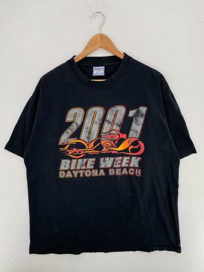 2001 BIKE WEEK Made in USA Size XL Vintage T-shirt / A6343