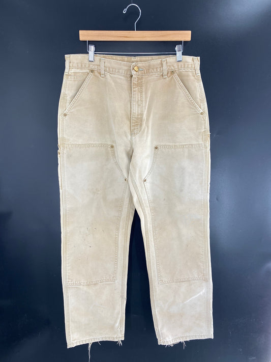 Vintage CARHARTT Size W33xL30.5 Double Knee Duck Pants / A1094
