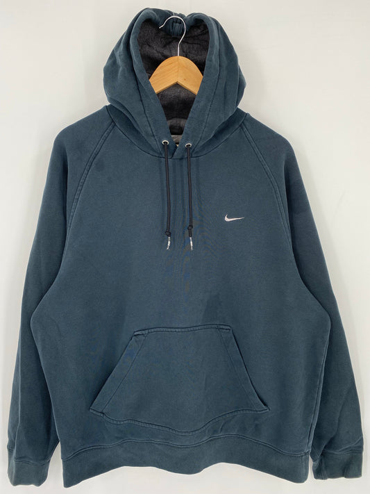 00' NIKE MINI SWOOSH Size L Vintage Hoodie Sweat-Shirt / K6667