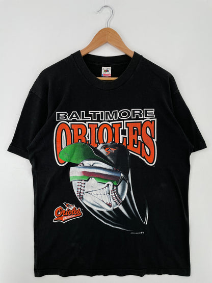 .1994 BALTIMORE ORIOLES Made in USA Size L Vintage MLB T-Shirt / A8857