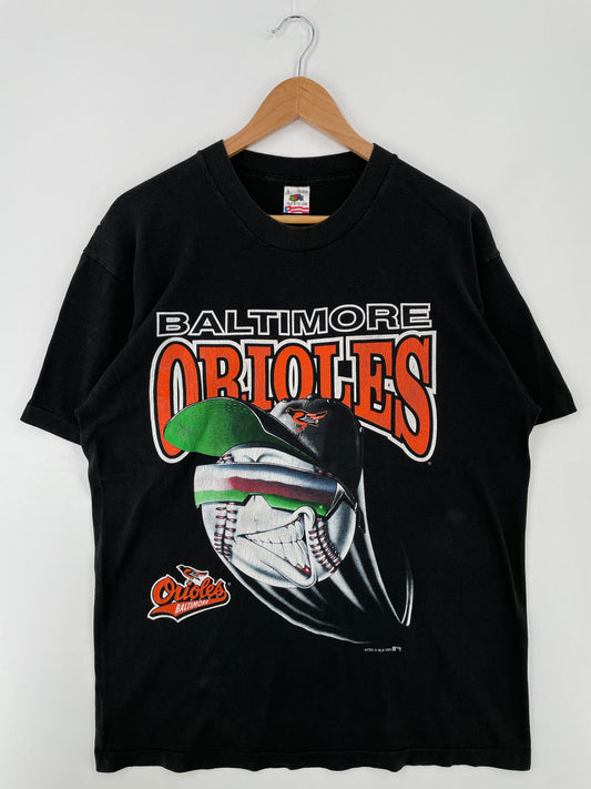 .1994 BALTIMORE ORIOLES Made in USA Size L Vintage MLB T-Shirt / A8857