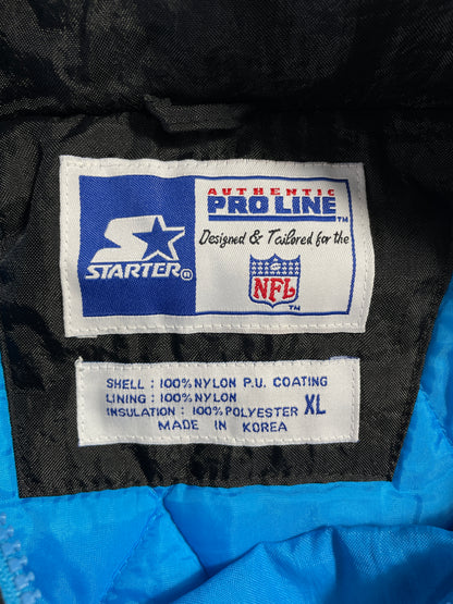 90’s STARTER x CAROLINA PANTHERS Size XL NFL Padded Nylon Jacket / A8277