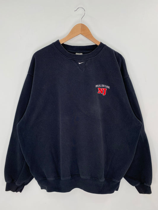 00' NIKE NEW YORK NEW JERSEY ALL STAR CLASSIC Size XL Vintage College Sweat-shirt / K8088