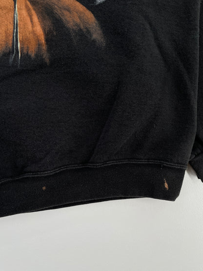 90's HORSE Made in USA Size L Vintage Animal Sweat-Shirt / E1215