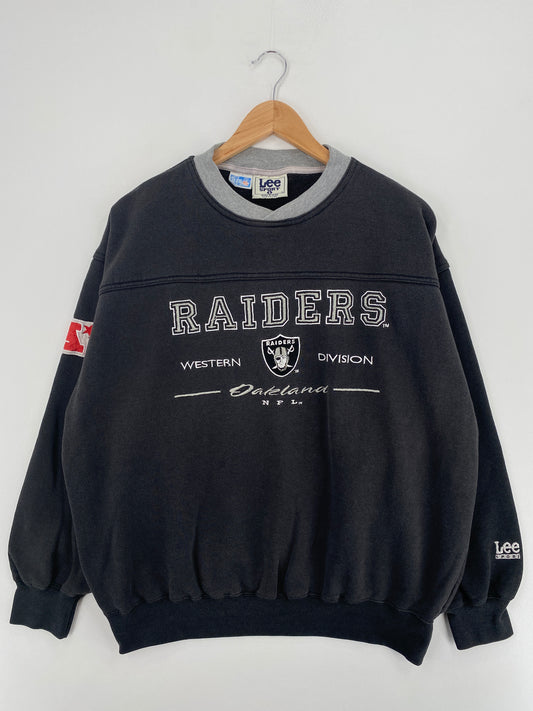 90's OAKLAND RAIDERS Made in USA Size L Vintage NFL Sweat-Shirt / A5345