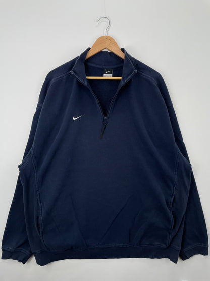 00' NIKE Size XXL Vintage Half Zip-up Sweat-Shirts / A1274