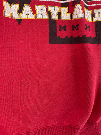 00' UNIVERSITY OF TERRAPINS MARYLAND Size L Vintage College Sweat-Shirt / E3996S