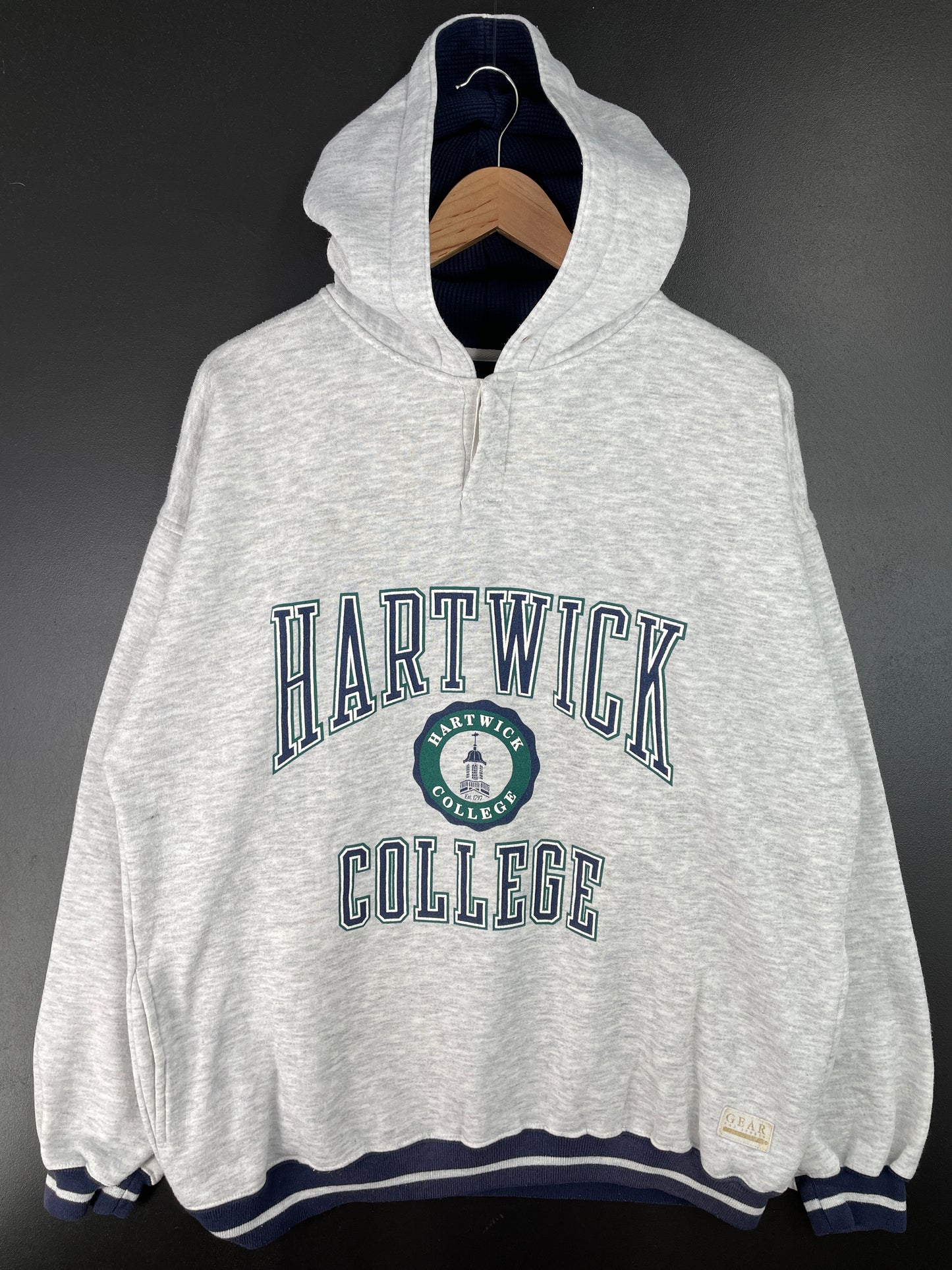00' HARTWICK Size XL Vintage College Hoodie Sweat-Shirt / A6868