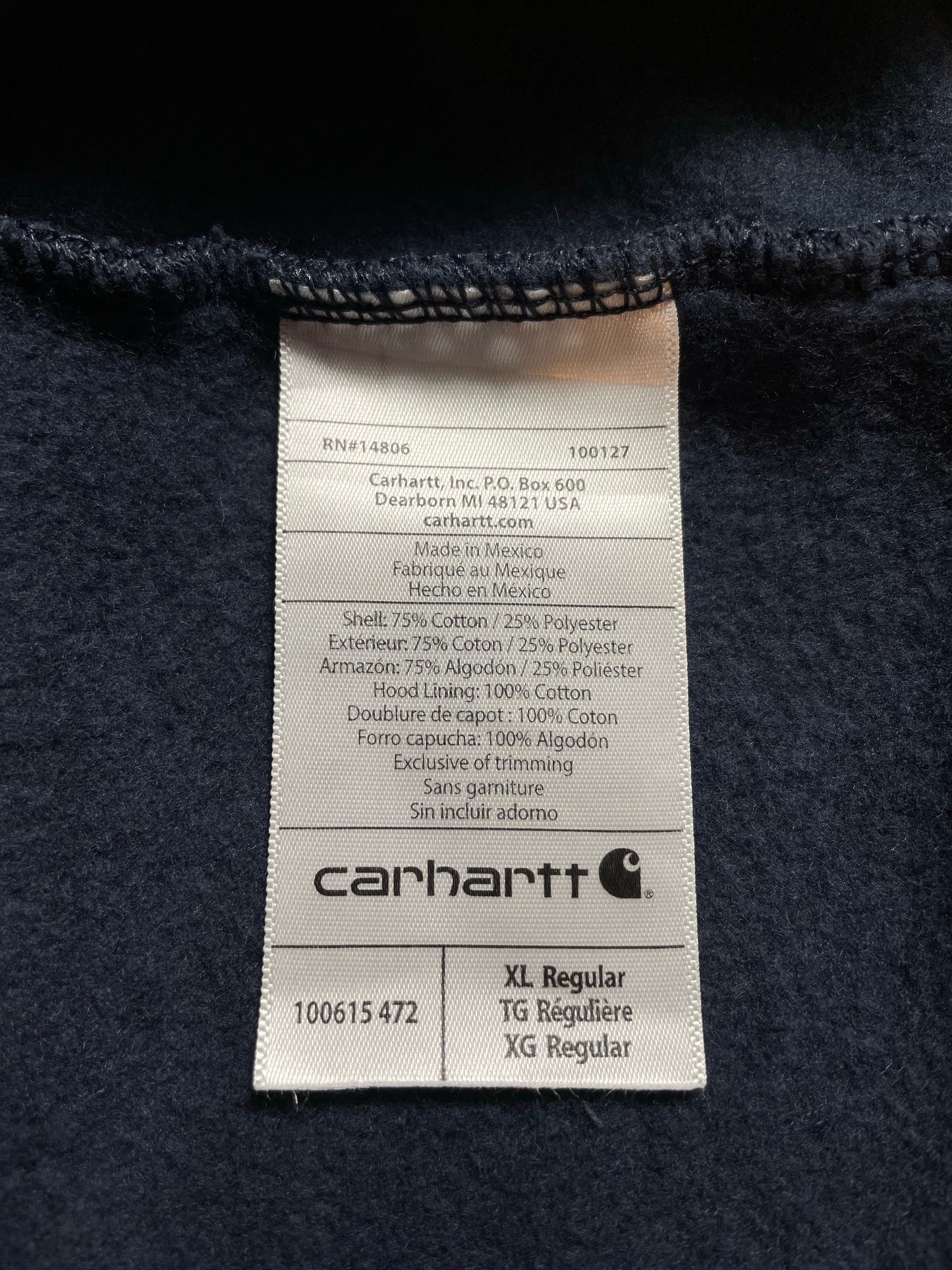 Vintage CARHARTT Size XL Hoodie Sweat-Shirt / A6854