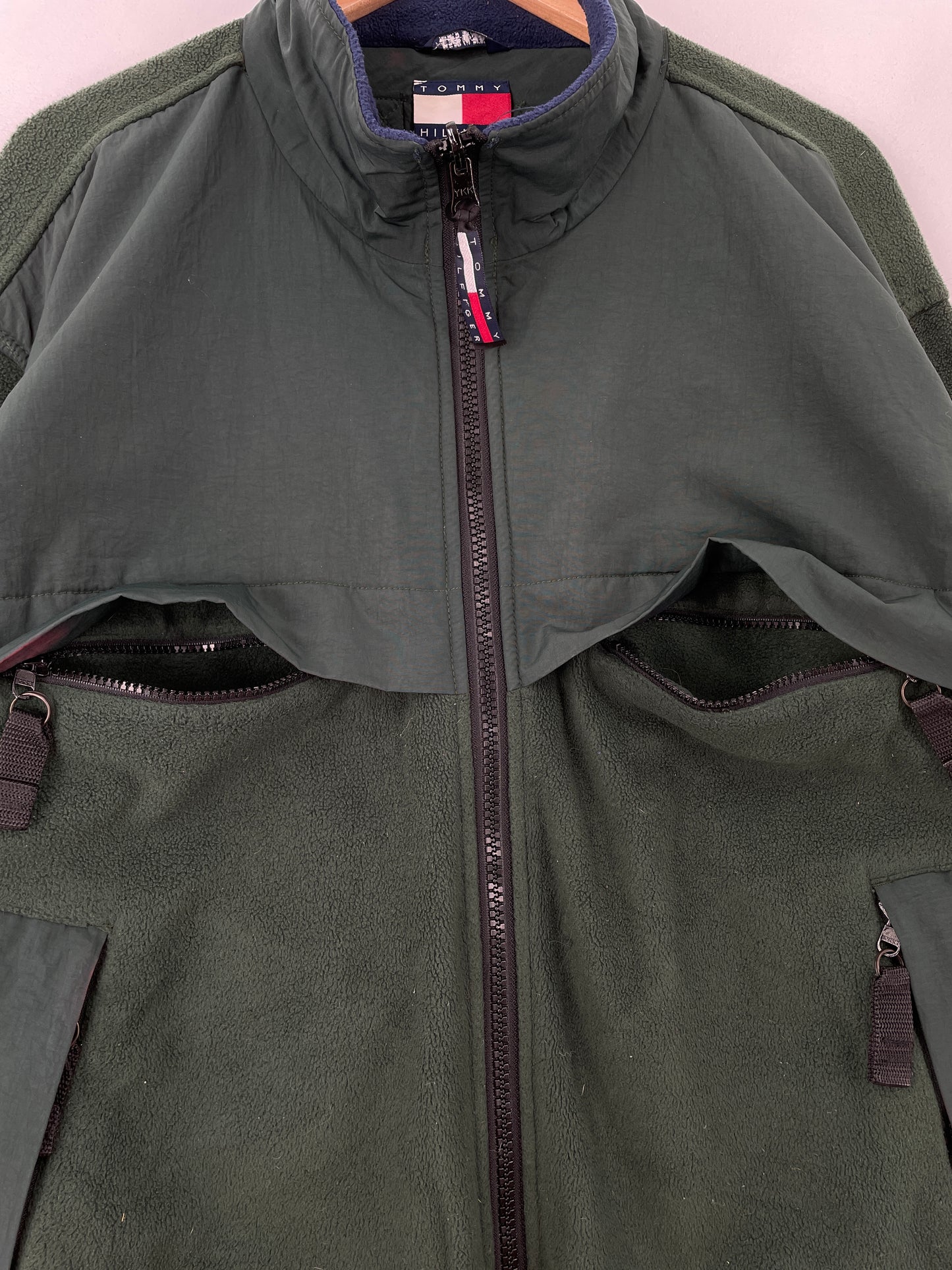 90’s TOMMY Size L Zip-up Fleece / A9240