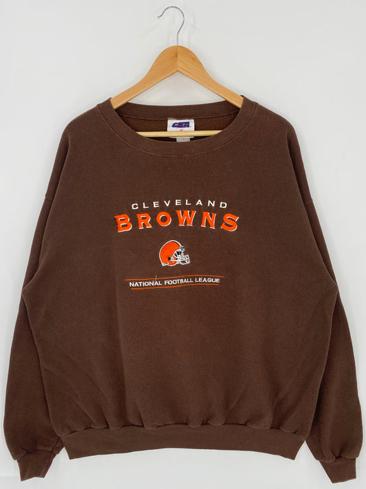 90’s CLEVELAND BROWNS Size XL NFL Sweat shirt / K5441