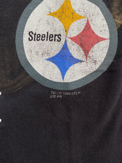 1998 PITTSBURGH STEELERS Made in USA Size XL Vintage NFL T-Shirt / A4663