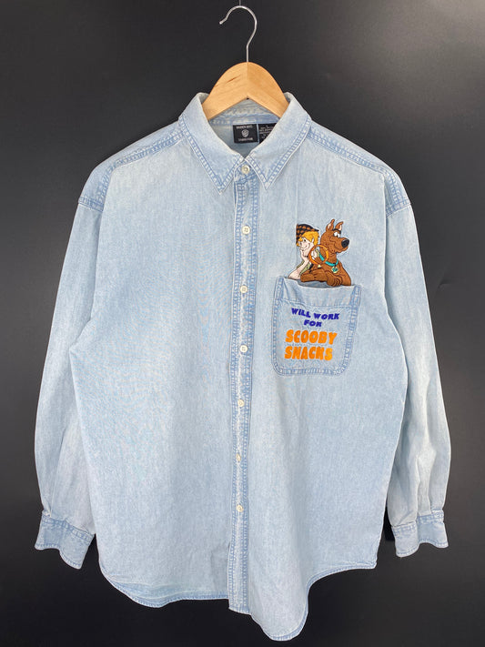 90's SCOOBY DOO Size L Vintage Button Down Shirt / K9938