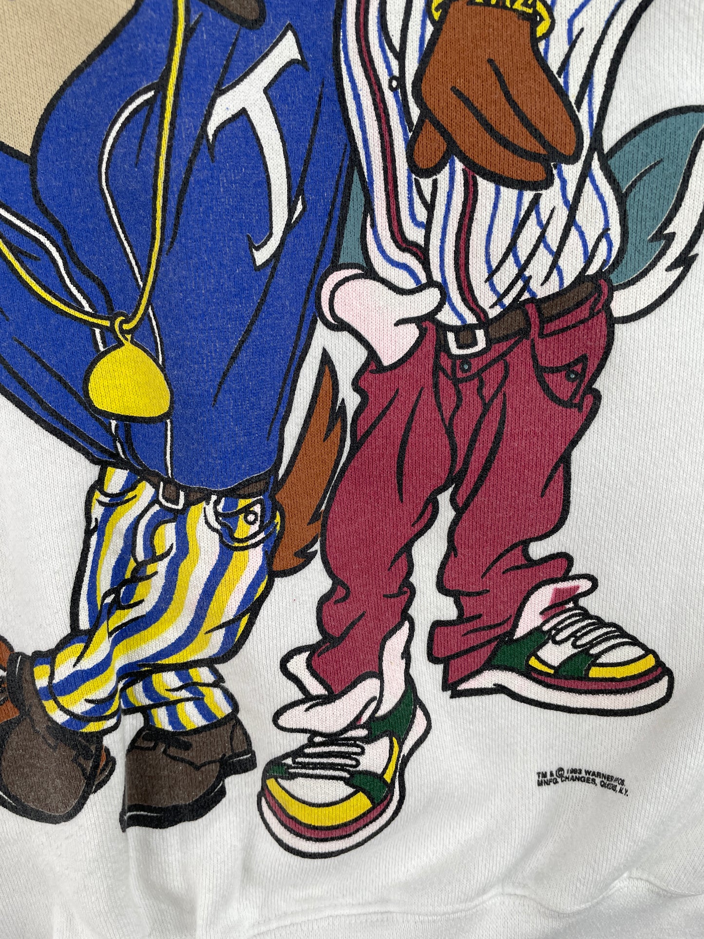 .1993 LOONEY TUNES Made in USA Size XL Vintage Sweat-shirt / E4673S