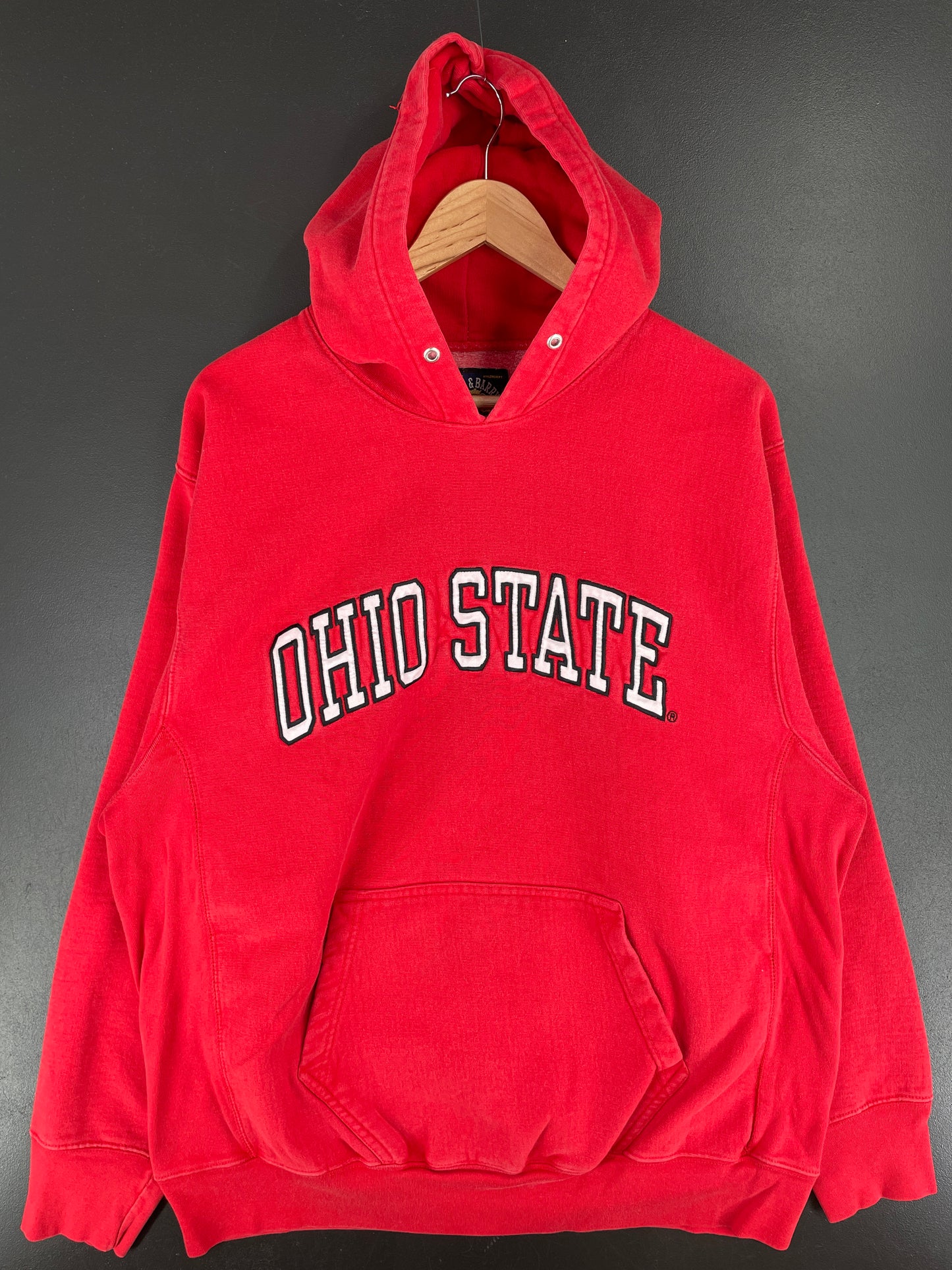 90's OHIO STATE Size XL Vintage College Hoodie Sweat-Shirt / A6538
