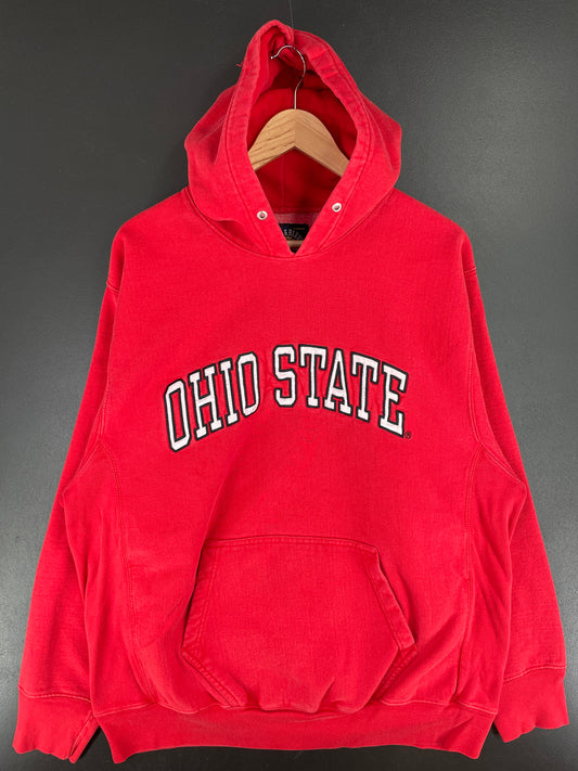 90's OHIO STATE Size XL Vintage College Hoodie Sweat-Shirt / A6538