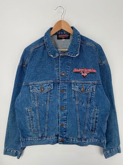 Vintage HARLEY DAVIDSON Size L Denim Jacket / A978