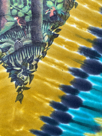 90's TIE-DYE ELEPHANT Made in USA Size XL Vintage Long Sleeve T-Shirts / A4756