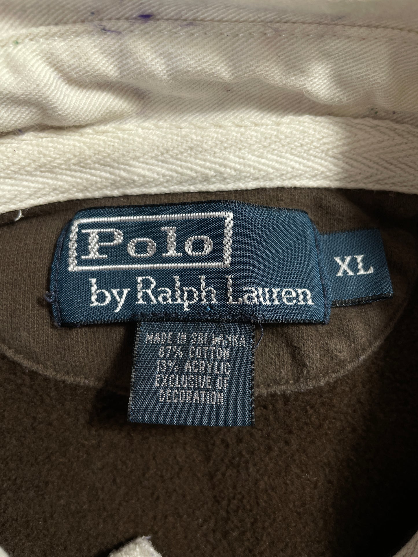 90's POLO RALPH LAUREN Size XL Vintage Rugby-Shirt / E906