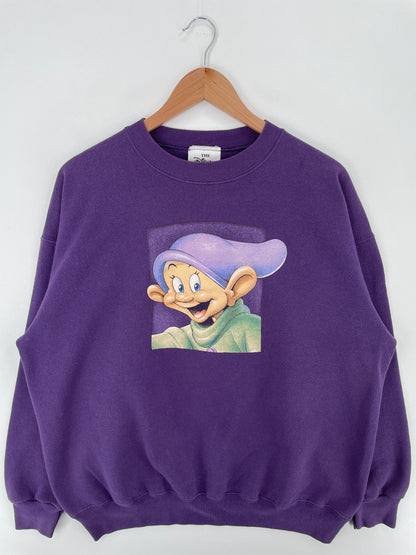 00' DISNEY DWARFS Size No Tag(Approx.XL) Vintage Sweat-shirt / A3650