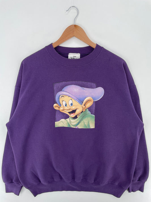 00' DISNEY DWARFS Size No Tag(Approx.XL) Vintage Sweat-shirt / A3650