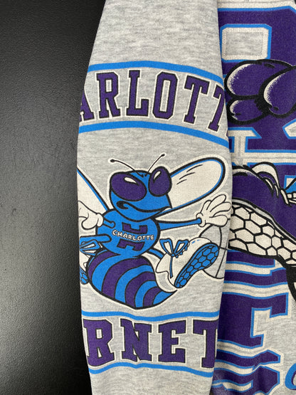 90’s CHARLOTTE HORNETS (No tag) Approx. Size XL Vintage NBA Hoodie Sweat-Shirt / A4952