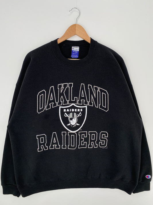 1995 OAKLAND RAIDERS Made in USA Size XXL Vintage NFL Sweat-shirt / A767
