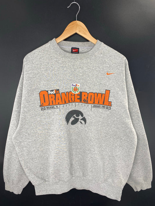 2003 NIKE IOWA HAWKEYES Size L Vintage College Sweat-shirt / K9388