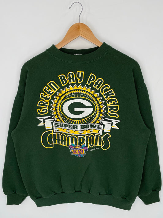 1996 GREEN BAY PACKERS Size L Vintage NFL Sweat-Shirts / A7994
