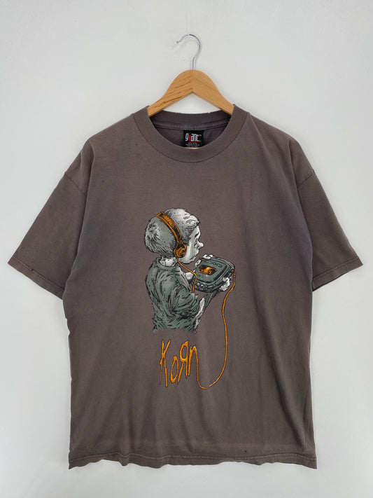 90's KORN FOLLOW THE LEADER Size XL Vintage Music T-Shirt / A4902