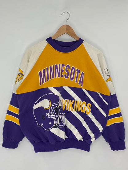 90's MINNESOTA VIKINGS Made in USA Size XL Vintage NFL Sweat-Shirts / K8387