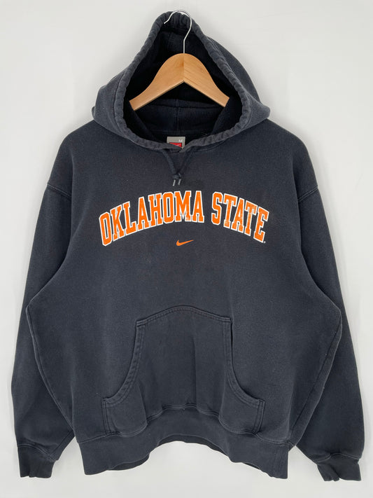 00' NIKE OKLAHOMA STATE Size M Vintage College Hoodie Sweat-shirt / K8972