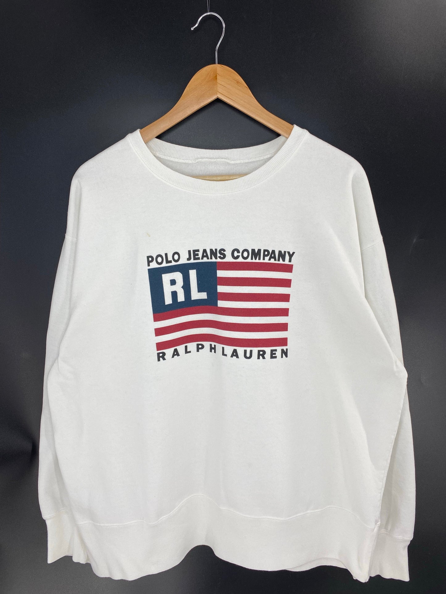 Vintage POLO JEANS RALPH LAUREN Size No Tag (approx.XL) Sweat-shirt / A8800