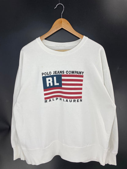 Vintage POLO JEANS RALPH LAUREN Size No Tag (approx.XL) Sweat-shirt / A8800