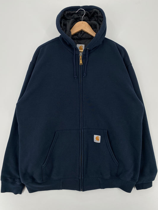 Vintage CARHARTT Size XL Zip-Up Hoodie Sweat-Shirt  / A1649
