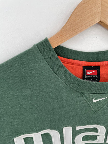 00' NIKE MIAMI Size L Vintage College Long Sleeve T-Shirts / A1729
