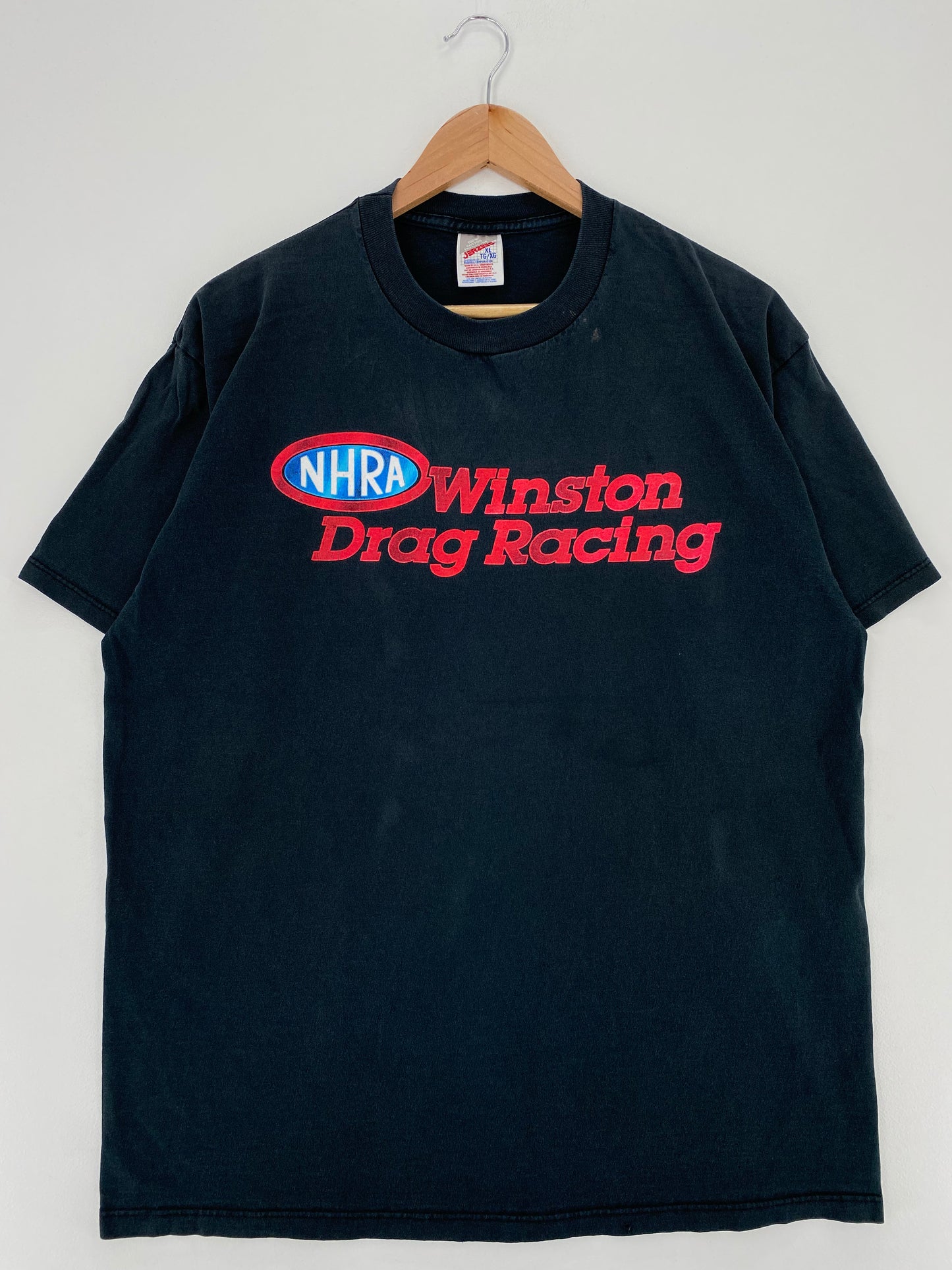 90's WINSTON DRAG RACING Size XL Vintage Racing T-Shirt / A2579