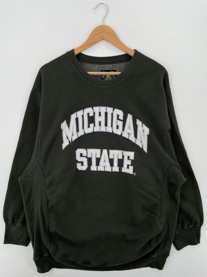 Vintage MICHIGAN STATE Size XL Vintage College Sweat-Shirt / A6540
