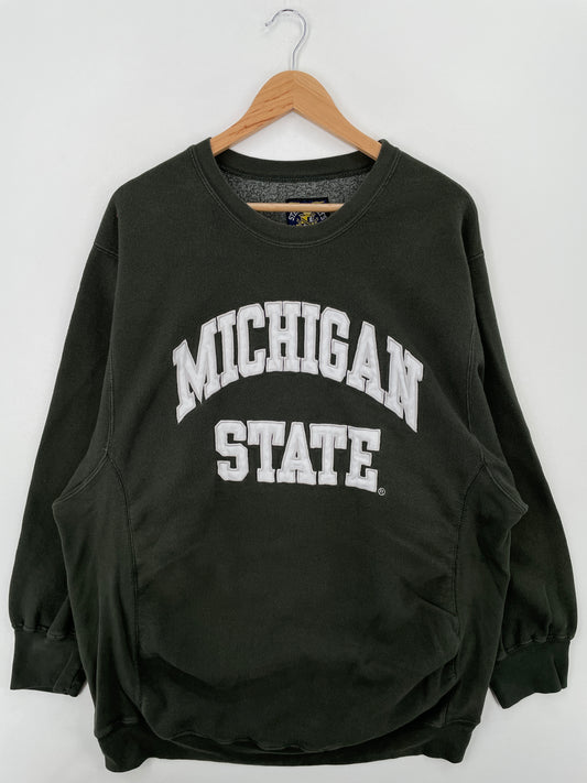 Vintage MICHIGAN STATE Size XL Vintage College Sweat-Shirt / A6540