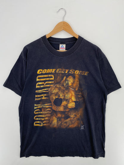 .1998 THE ROCK Size L Vintage WWF T-Shirt / A4561