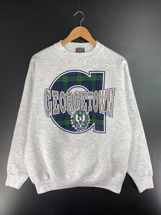 90's GEORGETOWN Made in USA Size XL College Sweat-shirt / E542
