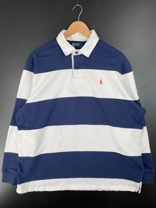 90's POLO RALPH LAUREN Size L Vintage Rugby-Shirt / A8348