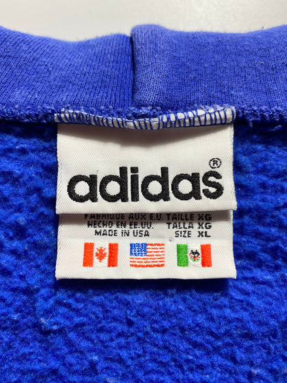 90’s ADIDAS Made in USA Size XL Hoodie Sweat-shirt / A8883