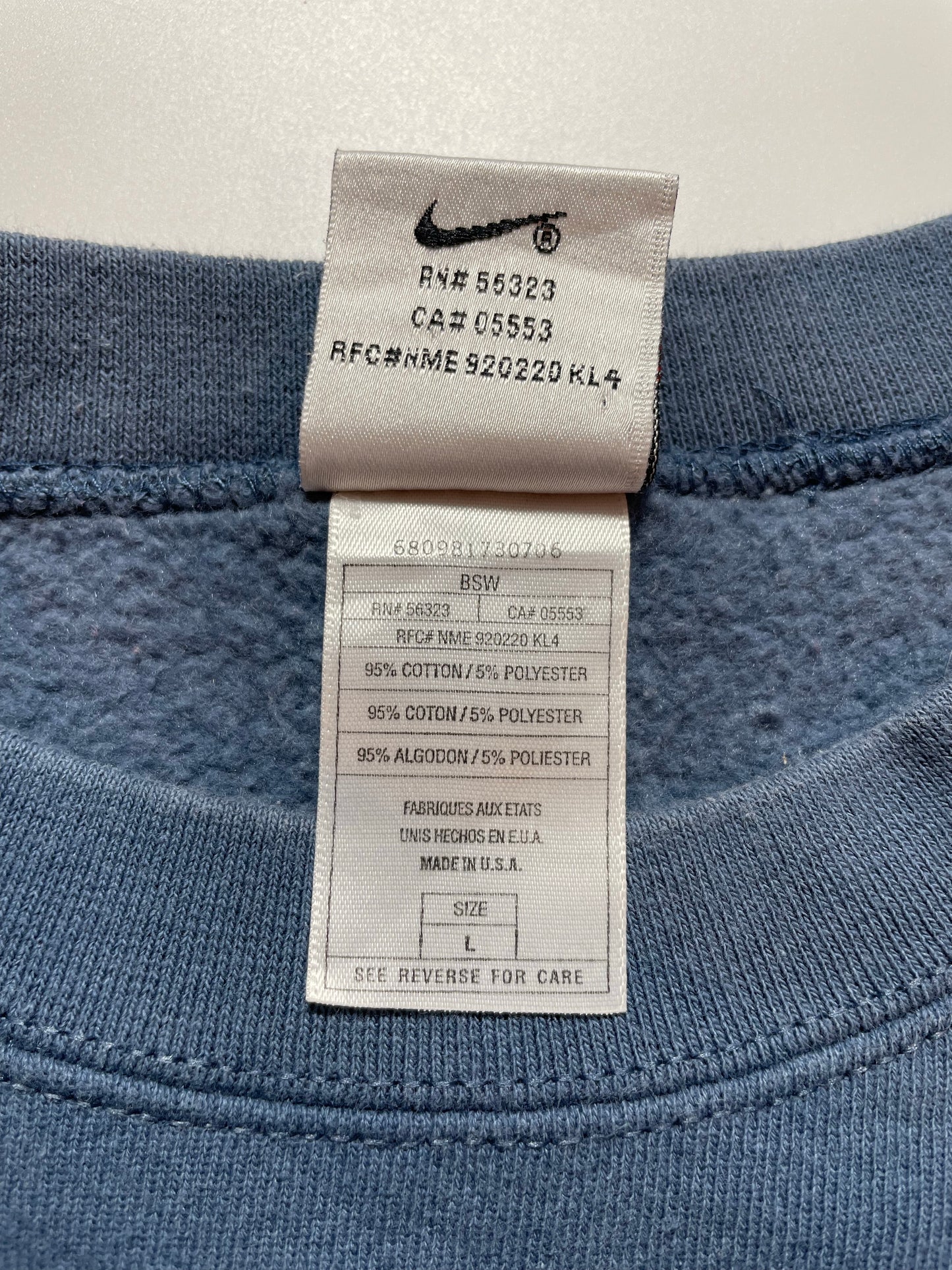 90's NIKE Made in USA Size L Vintage Sweat-shirt / K9747