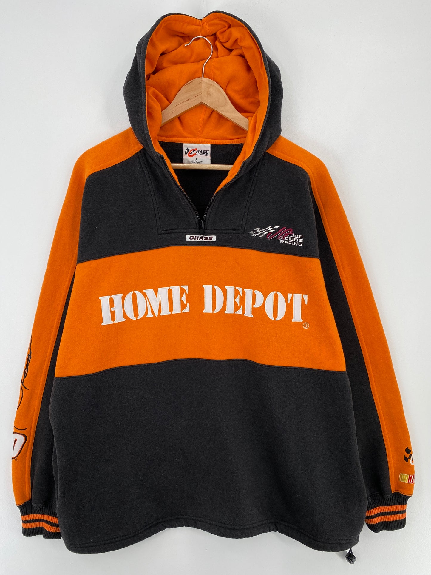Vintage NASCAR CHASE HOME DEPOT Size L Hoodie Sweat-Shirt / E1407S