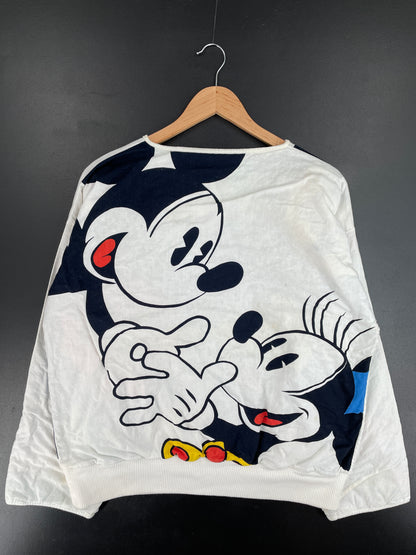 80’s DISNEY MICKEY MINNIE Double face Size Approx.L Sweat-shirt / E4808S