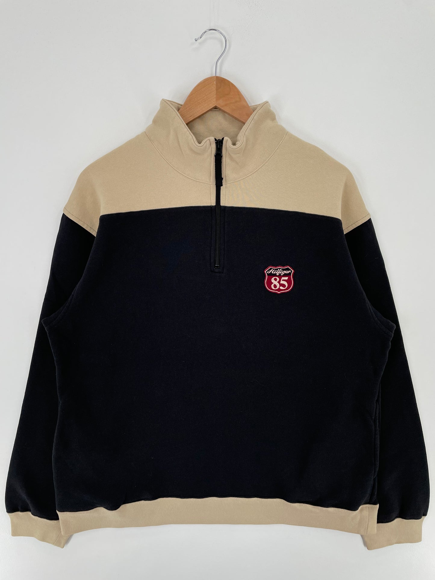90's TOMMY HILFIGER Size L Vintage Half Zip-up Sweat-shirt / A2203